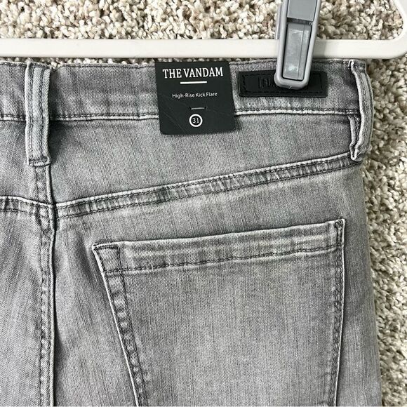 Blank NYC Jeans Women’s 31 The Vandam High Rise Kick Flare Gray Denim NWT - Picture 7 of 11